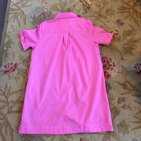Old Navy Pink Button Front Mini Shirt Dress Cotton Short Sleeve Pockets M - Picture 4 of 11